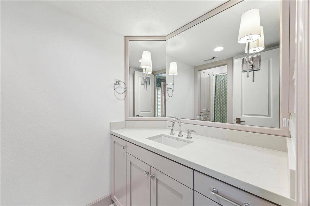 Stunningly remodeled ensuite to secondary bedroom.