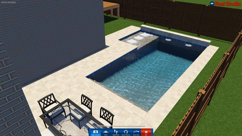 Professionally rendered pool concept offers a glimpse of the backyard’s full potential—start planning your dream outdoor oasis!
