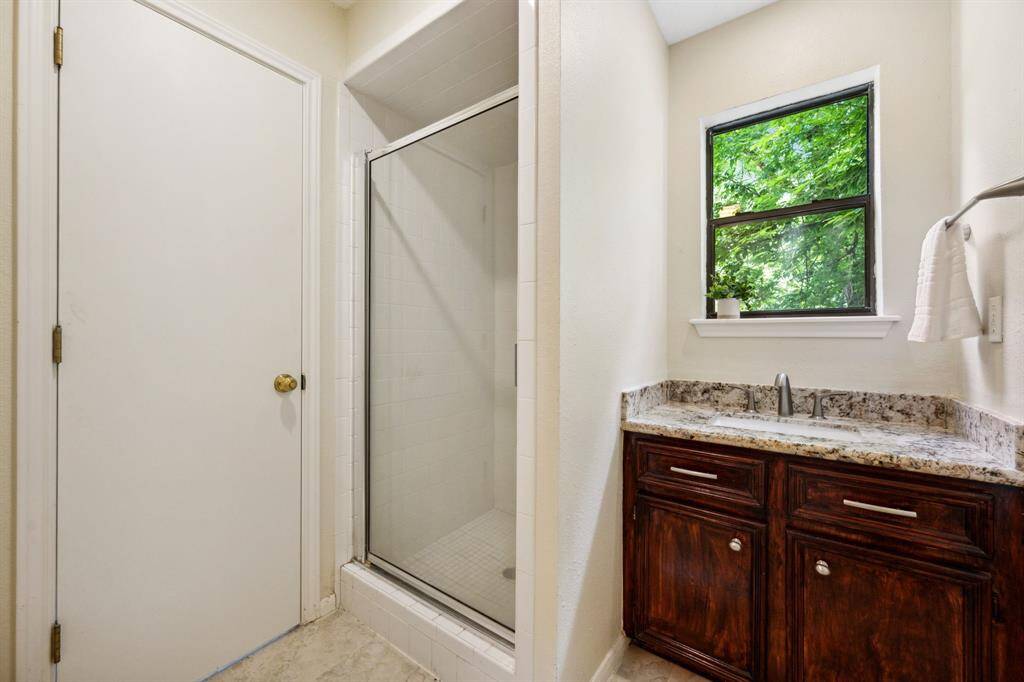 The downstairs shower is super handy after a day in the garden.