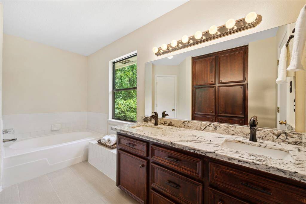 Primary bathroom with soaker tub