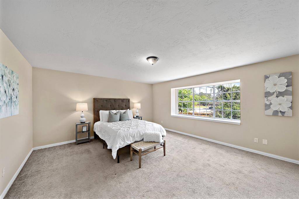 The large primary bedroom
