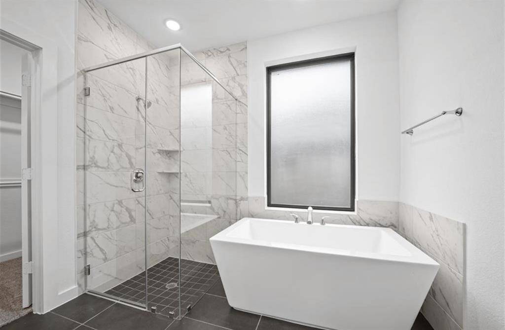 Soak in large free standing tub.