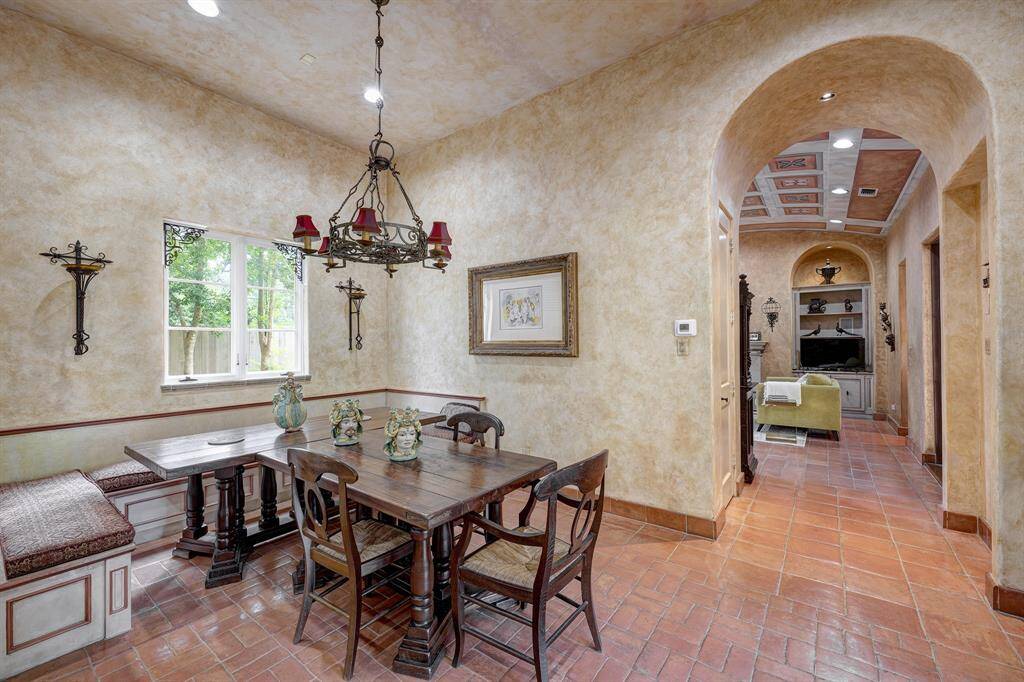 Breakfast room just off of the home's courtyard