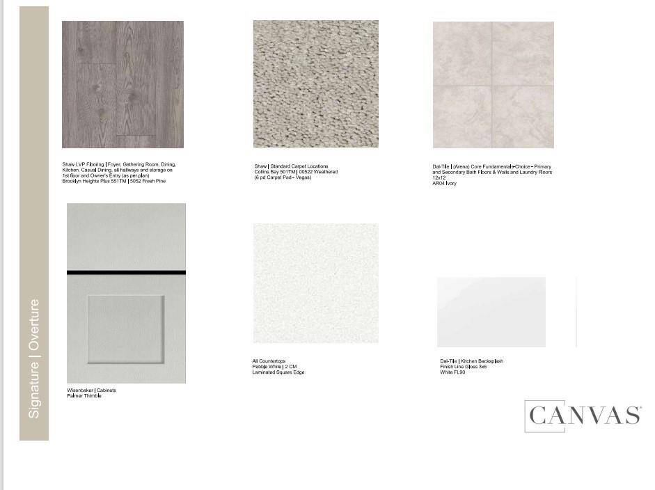 Design Selections - Home is under construction, design selections are subject to change.