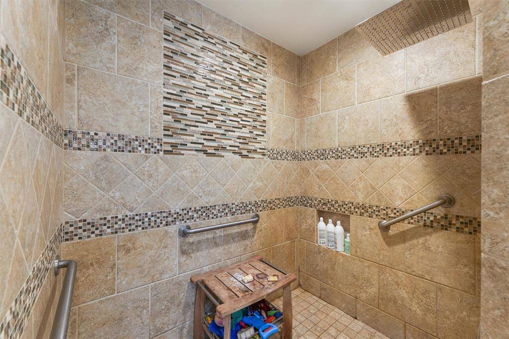 Large tile walk in shower