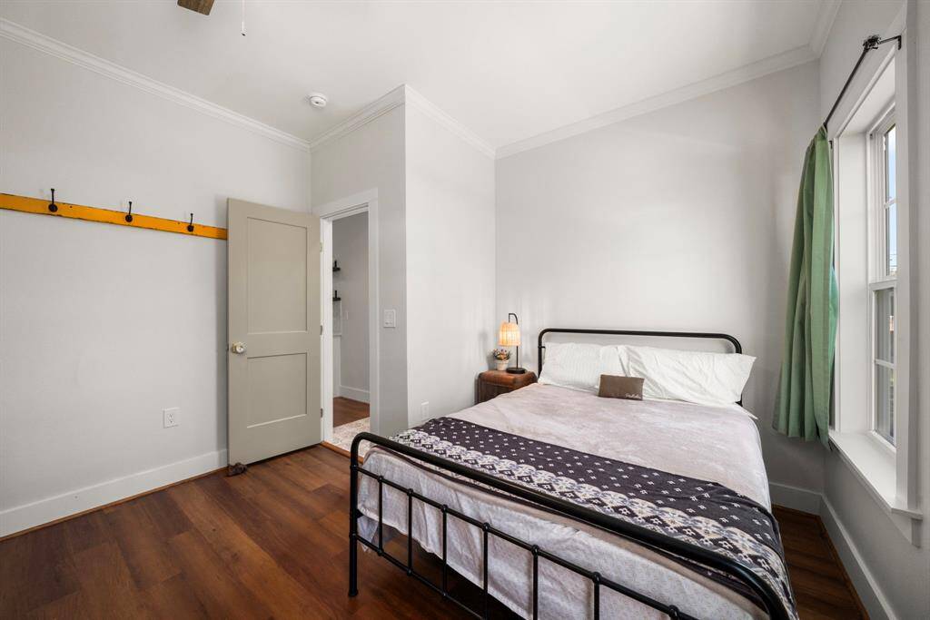 Secondary bedroom with view of back yard.