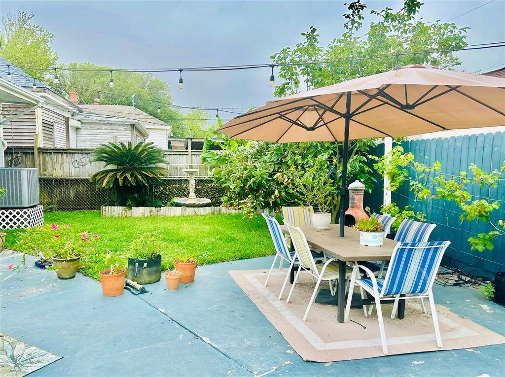 Fully fenced backyard