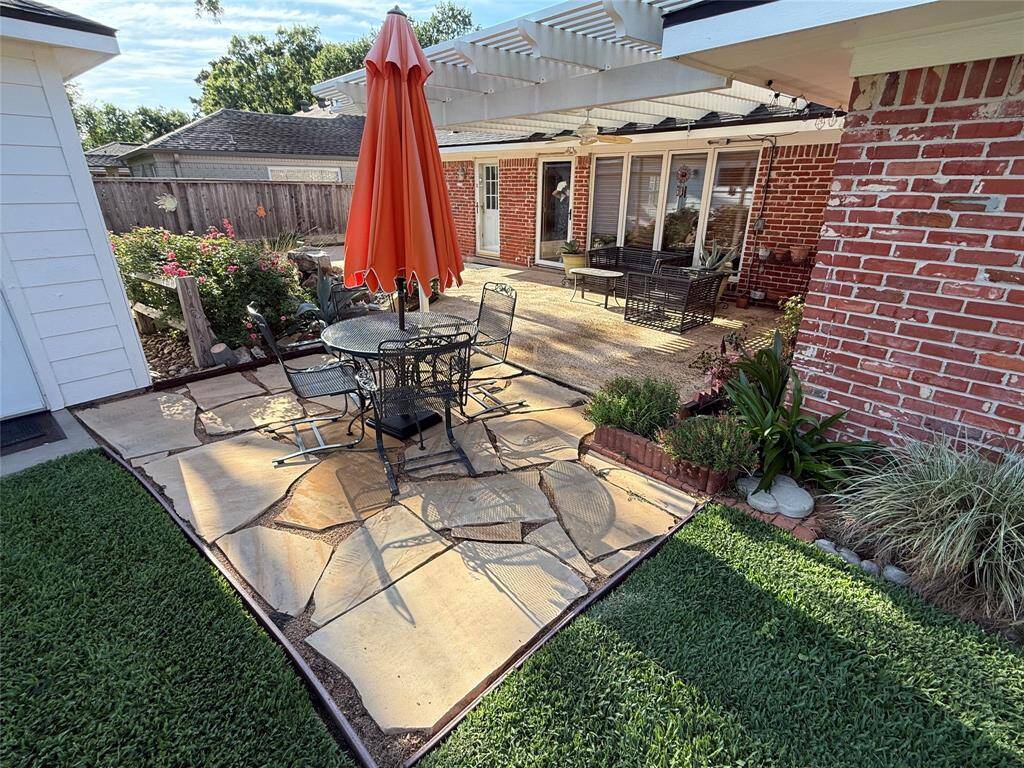 Expanded patio.
