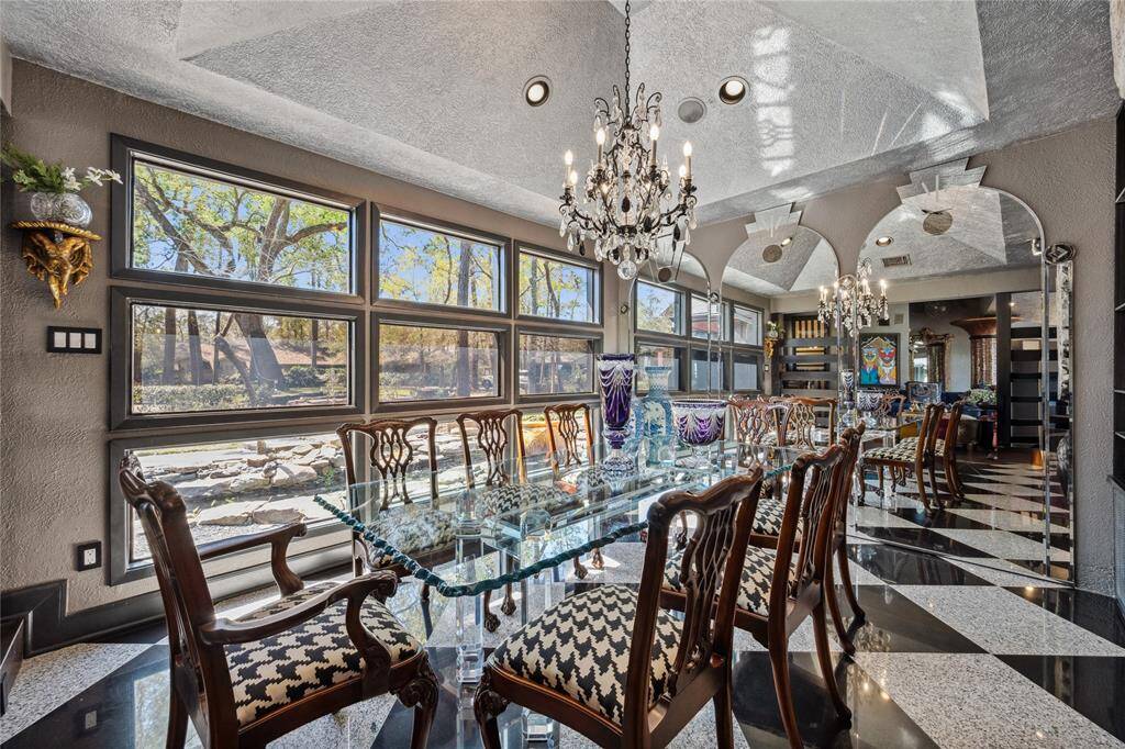 Beautiful views from the formal dining room.