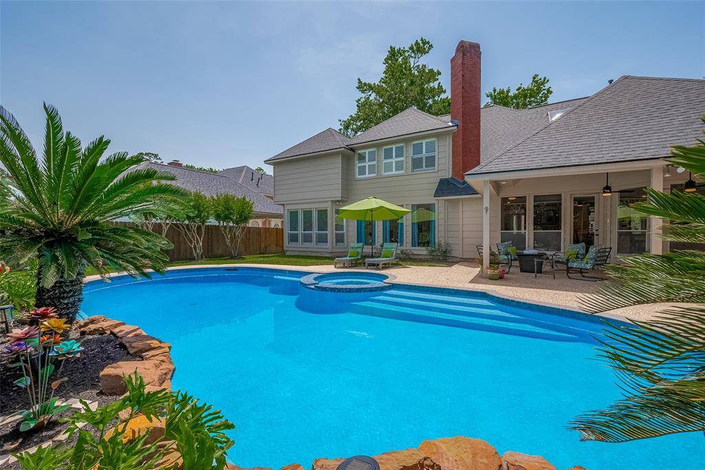 Very private at the end of the cul-de-sac, you will love coming home to your own stay-cation!!  Not shown, detached 3 car garage and double wide driveway.