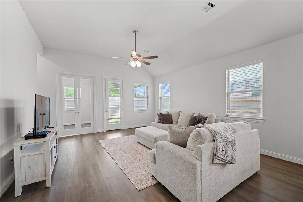 Notice the pretty French Door Entry into the Home Office off the Family Room.