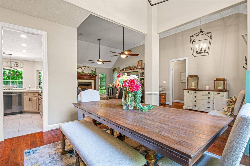 The Dining Room is situated nicely - a Well Defined Space while staying open to the Living and Kitchen Areas