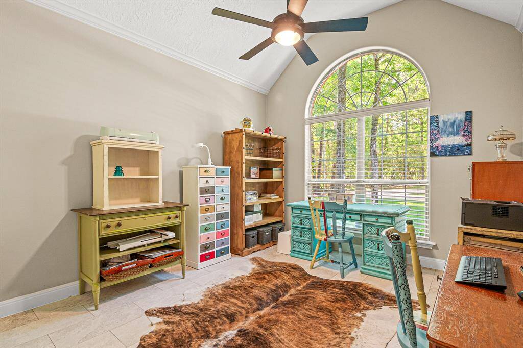 Secondary Bedroom with elevated ceiling welcomes the natural light.