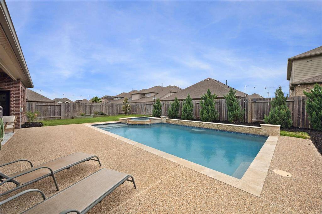 This pool is so inviting.  No need to leave home just relax your summer days away pool side.