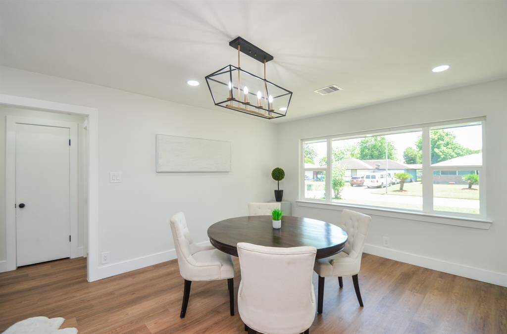 Dining room leading to front bedroom