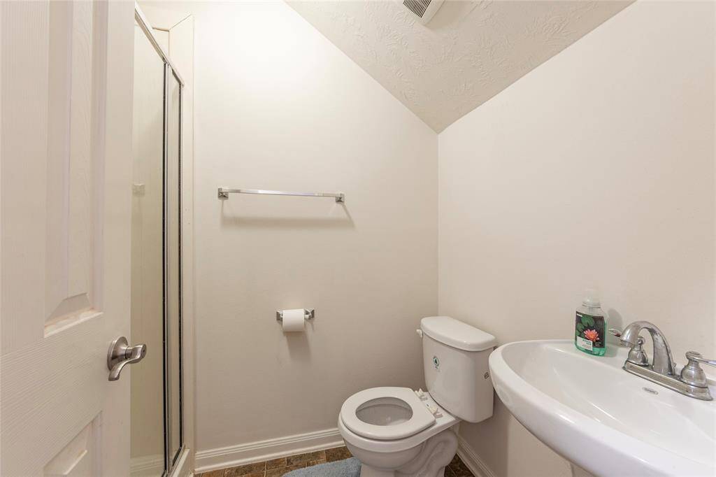 Bathroom above garage