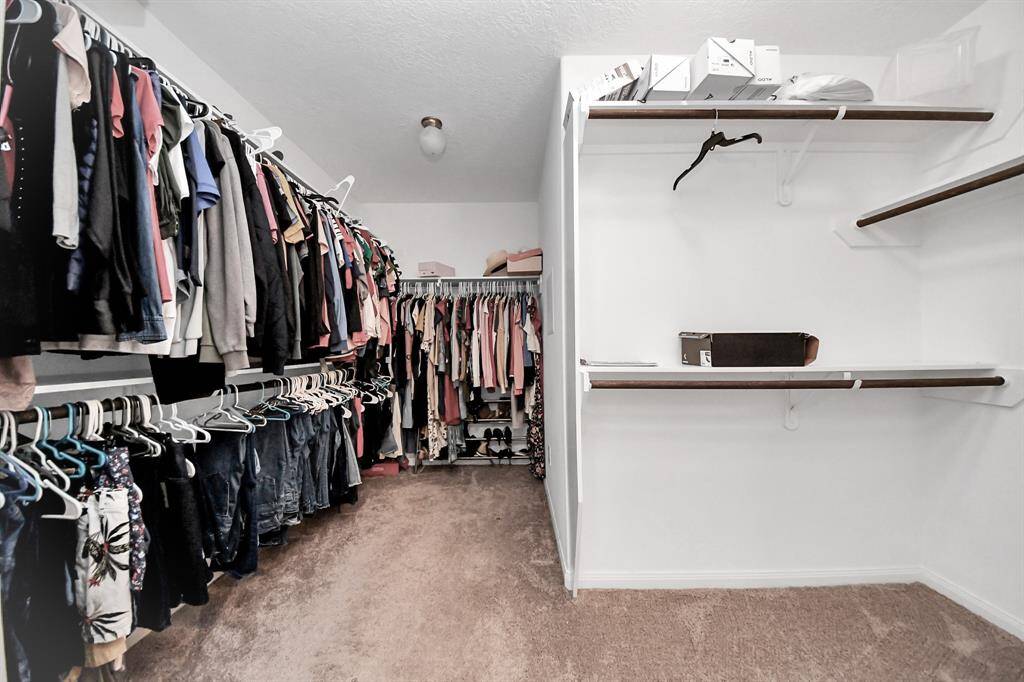 Ample walk in closet space.