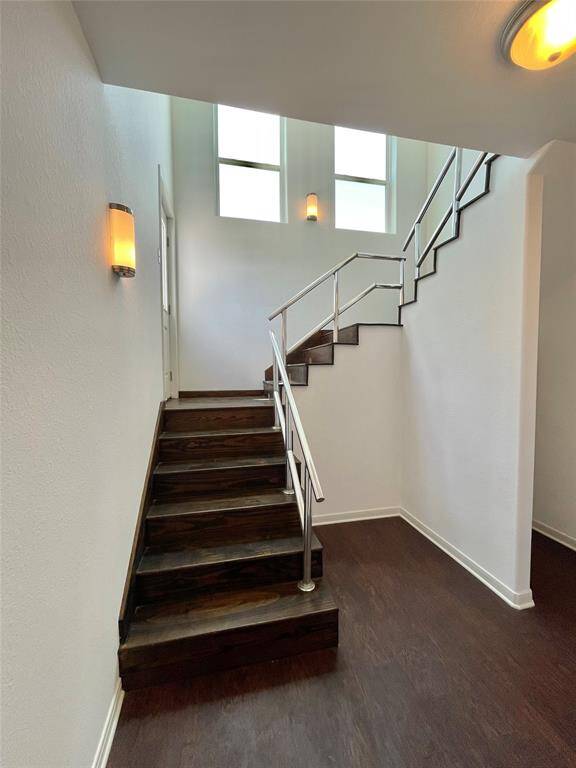 Stairway at back door entry