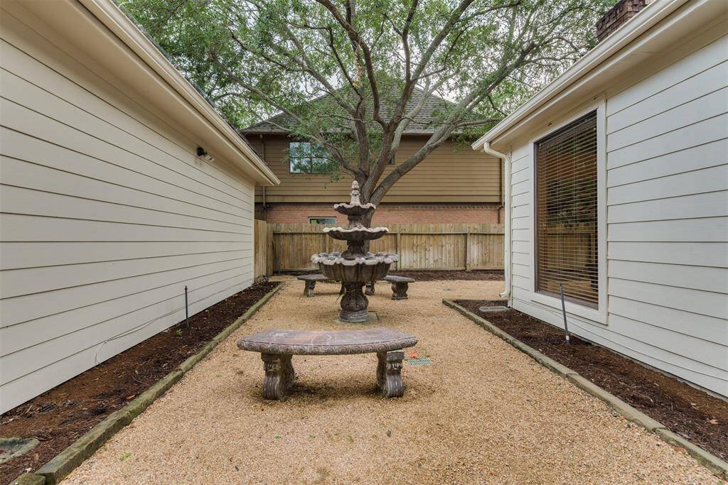 Another view of the private courtyard offering space for outdoor entertaining.