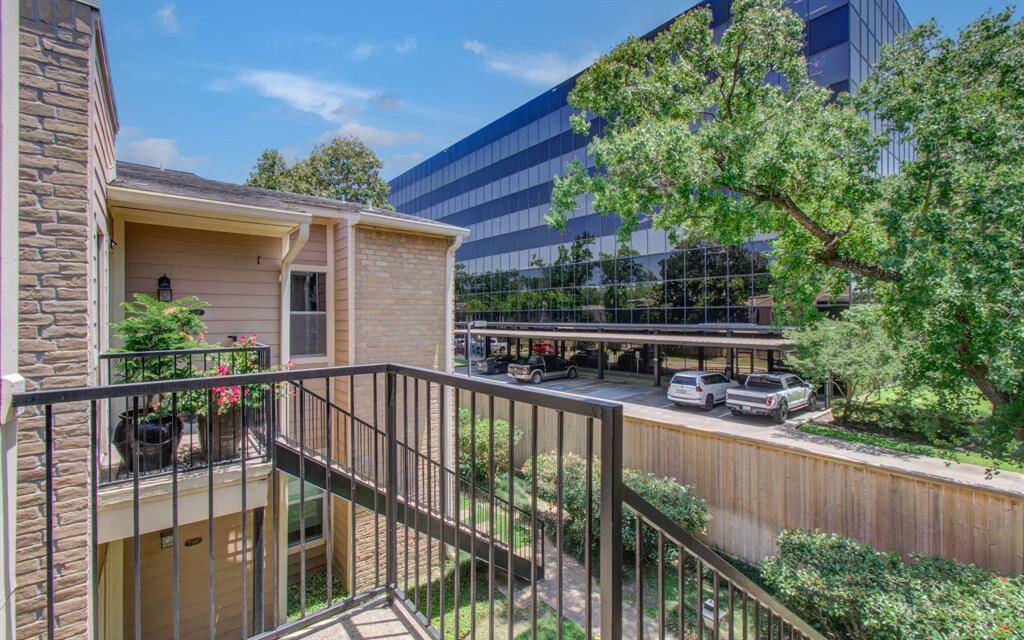 View of nice trees and walking trails from front balcony