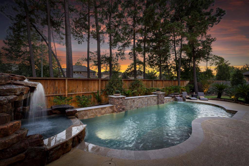 Evening ambiance with landscape mood lighting