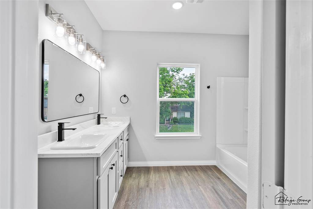 Primary Bathroom with double sinks
