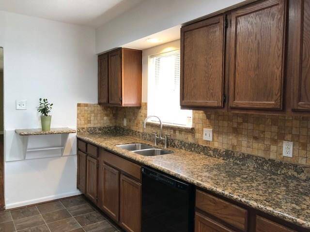 Lots of counter space and beautiful granite .