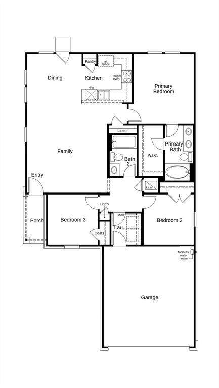 This floor plan features 3 bedrooms, 2 full baths and over 1,200 square feet of living space.