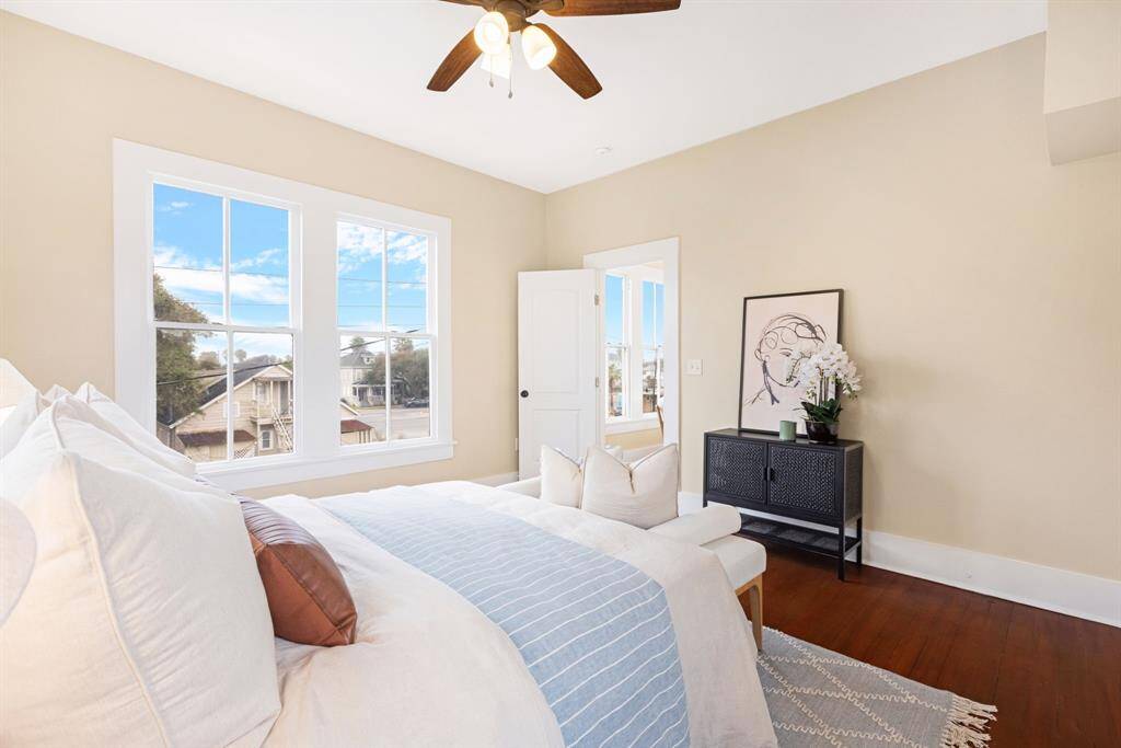 Unit 1: Morning light, all day long. Wake up to the sun streaming through your windows in this beautiful, airy bedroom that blends comfort and calm.