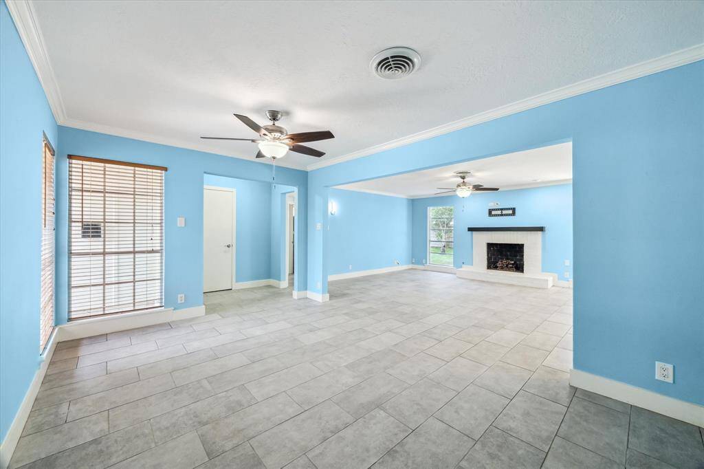 Large format tile throughout the whole house.