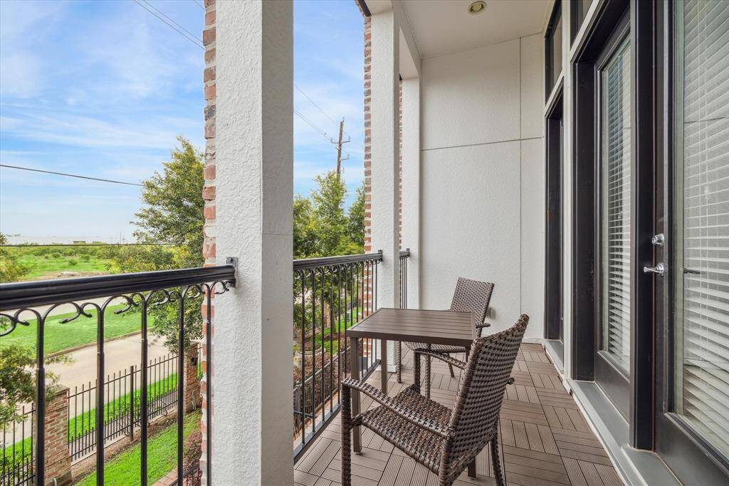 Unlike most balconies, your balcony extends the width of the home!