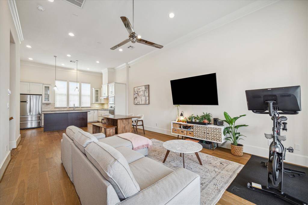 This view of the Living Area shows the extensive openness of the home that can accommodate many different furniture configurations.