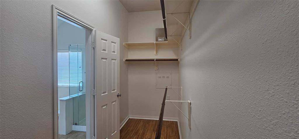 Another view of the oversized primary closet