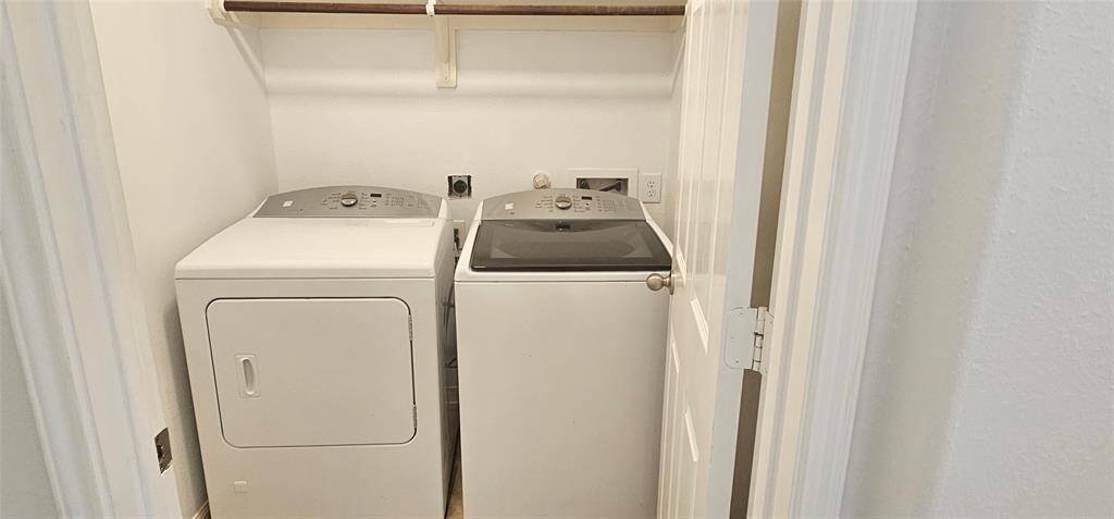 In house utility room with Washer and Dryer included