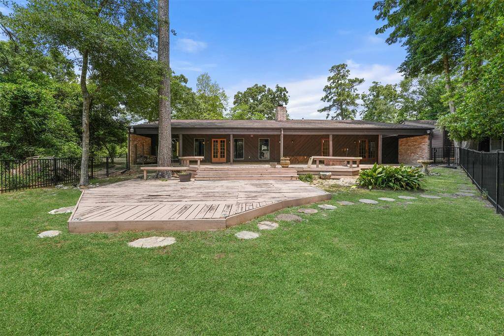 A large area of the backyard is gated off separating the backyard from the rest of the property. This is a small portion of the overall lot.