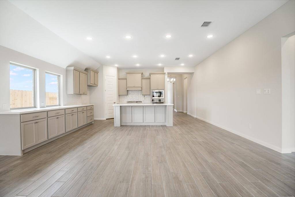 Living open to kitchen