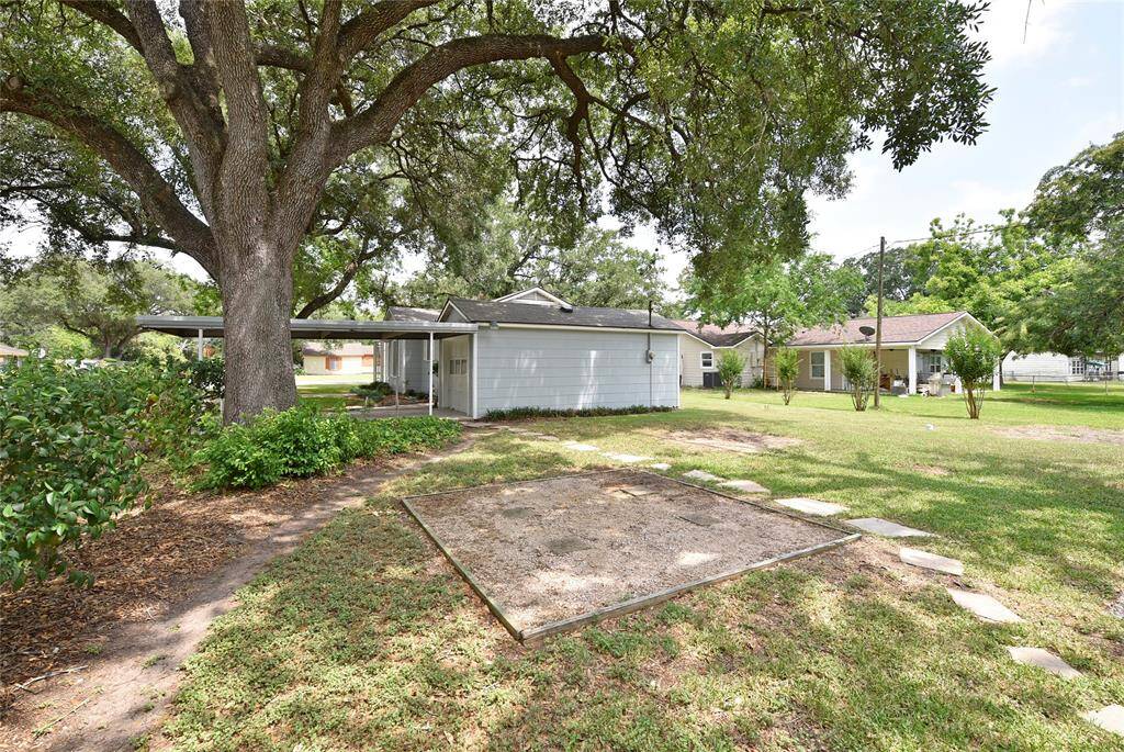 This family kept a picnic table in this area and enjoyed weekends with BBQ, family and friends.
