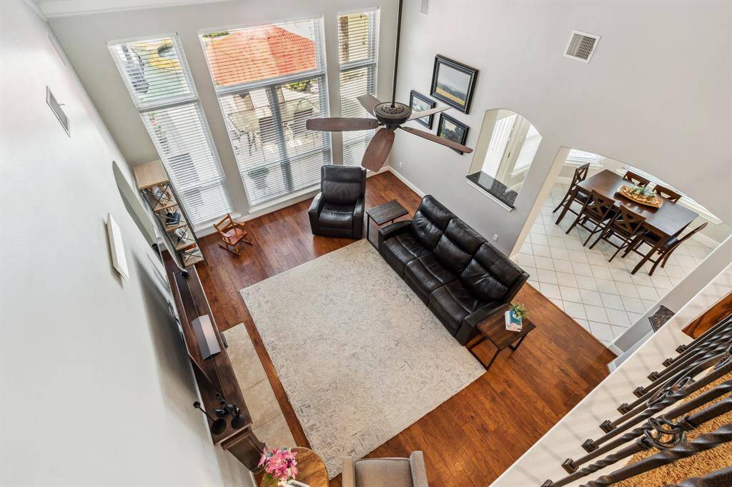 Family room from the catwalk.