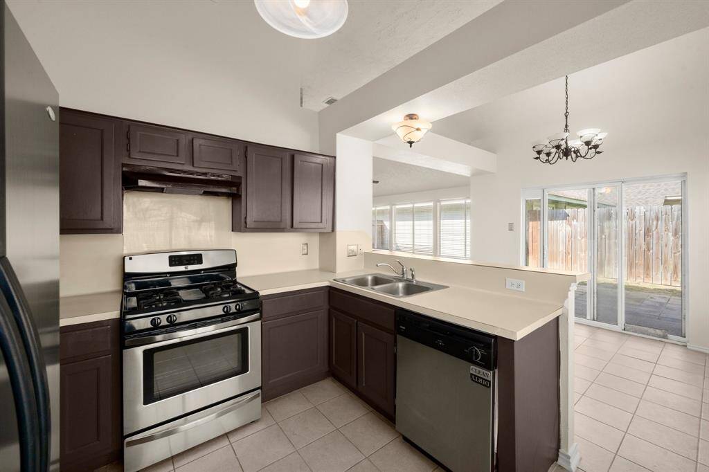 Stainless appliances.