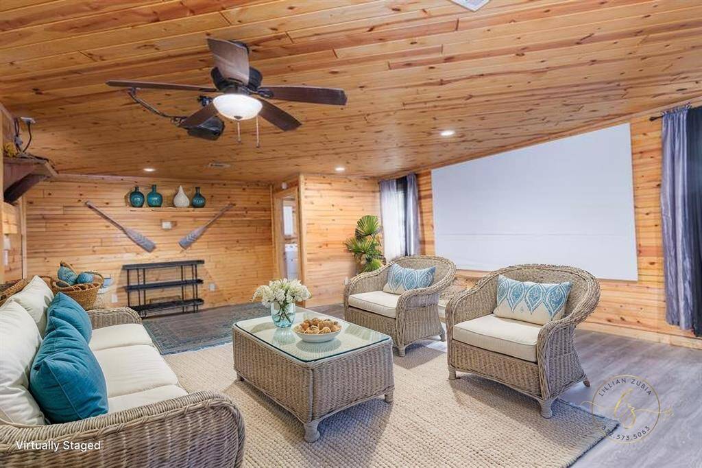 Have a movie night with the projector and projection screen