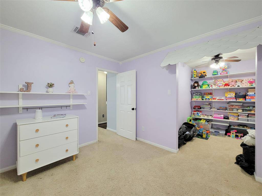 Another view of the same Bedroom. Note the "Huge " walk-in closet 8x6.  Very versatile space, could be a great "Hobby" room or play area for little one.