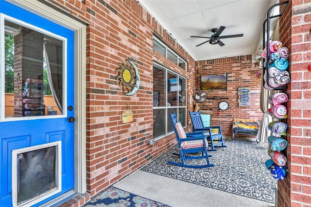 Covered back patio.