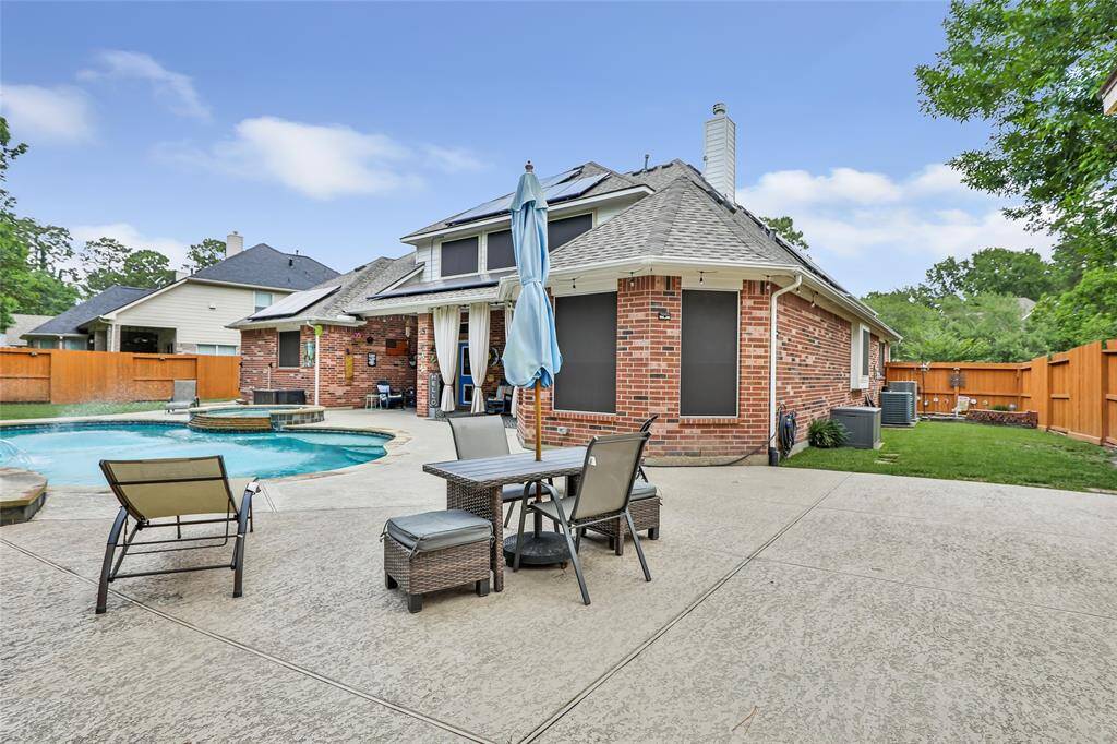 Extended back patio space.