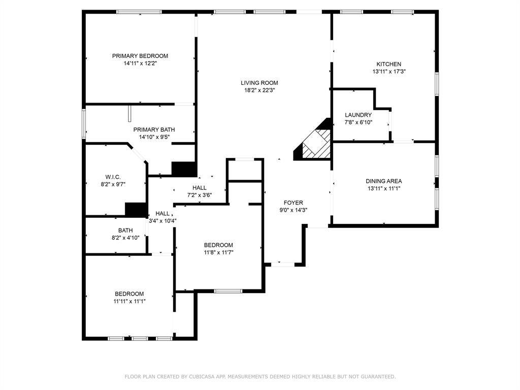 Floor plan for 1904 Timber Creek Dr.