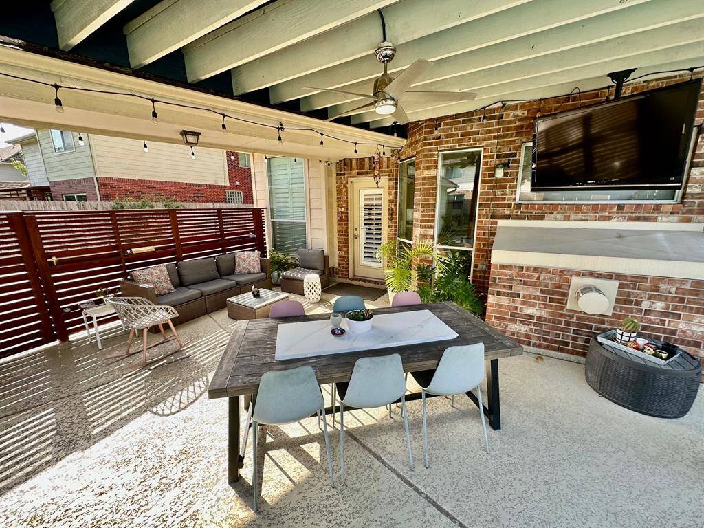 Large covered patio
