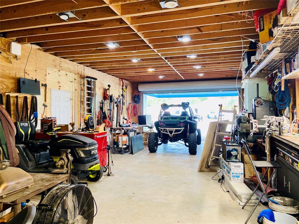 Off the bonus room is the fabulously huge garage and workshop