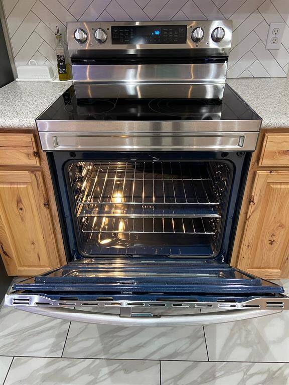 New electric range that can be used as a single or double oven