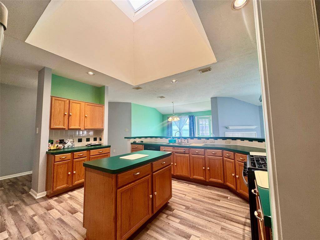 Skylight in kitchen.