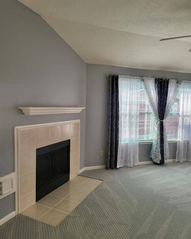 Close up of Family Room fireplace.