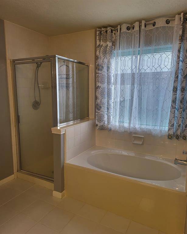 Separate tub and shower